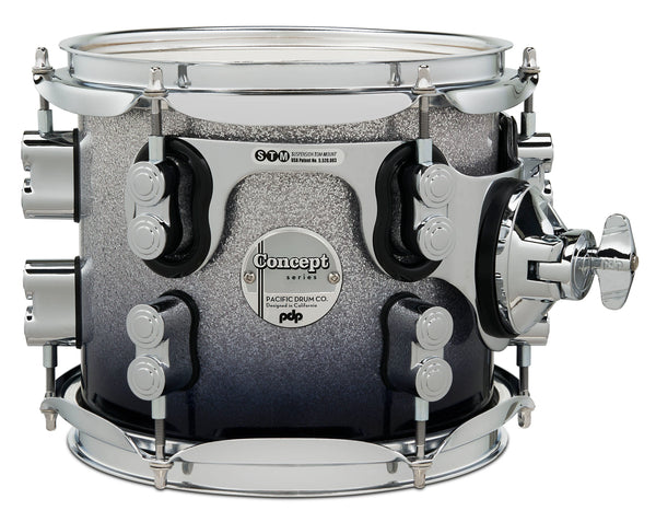 PDP 7x8 Concept Maple Silver to Black Fade Tom