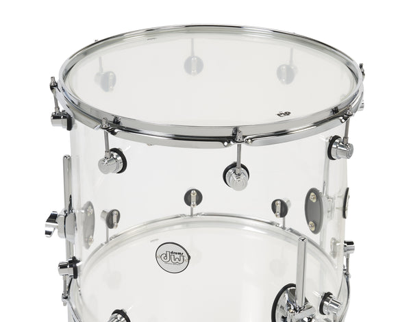 DW Design 4-Piece Clear Acrylic Drum Set - 18x22,8x10,9x12,14x16 - DDAC2214CL