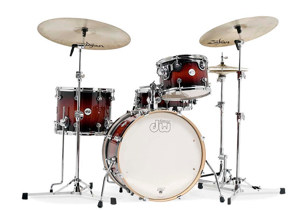 DW Design Tobacco Burst Lacquer Frequent Flyer Drum Set - 20,12,14,14sn - DDLG2004TB