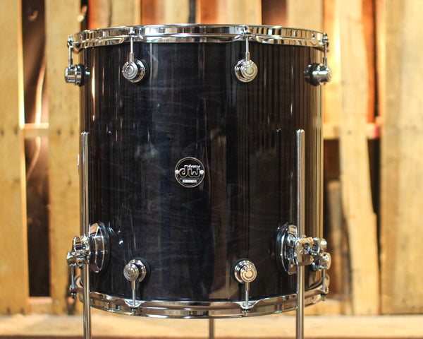 DW Performance Ebony Stain Floor Tom - 16x16