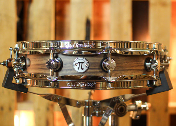 DW 3.14x14 Collector's Pure Walnut Natural Hard Satin over Quilted Walnut Pi Snare Drum - SO#1424830