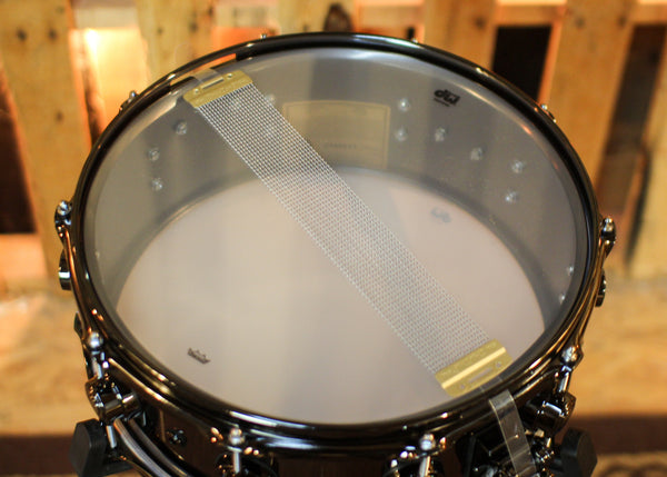 DW 5.5x14 Collector's Black Nickel over Brass Snare Drum w/ Black Nickel Hardware