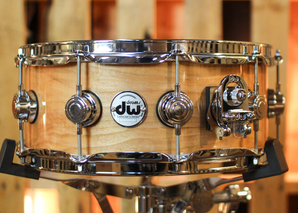 DW 5.5x14 Collector's Pure Birch HVLT Natural Lacquer Snare Drum - SO#1424783