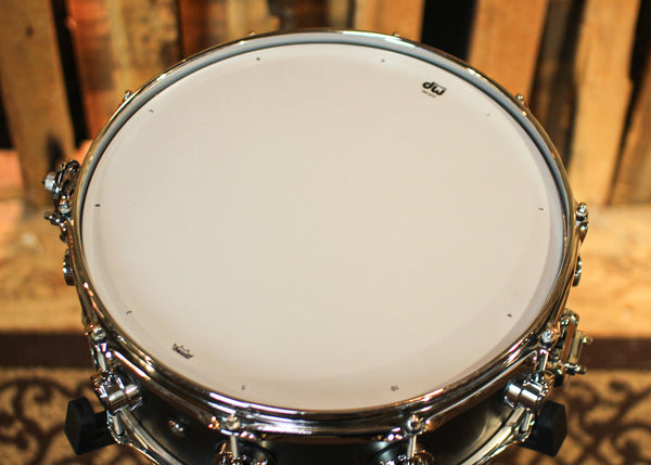 DW 5.5x14 Collector's Satin Black over Brass Snare Drum - DRVD5514SVCBK
