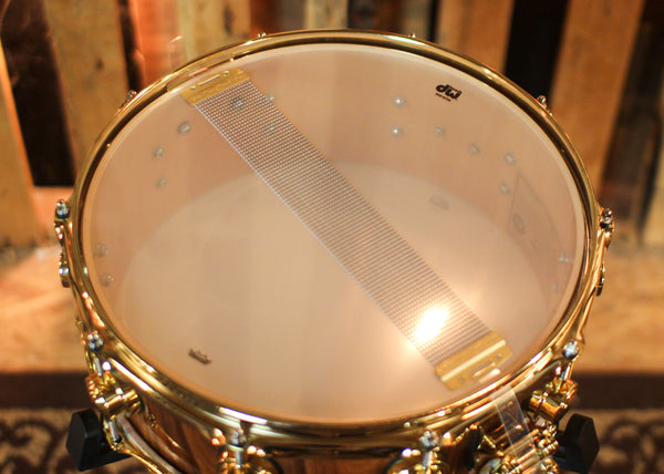 DW 5x14 Collector's Maple 333 Natural Lacquer over Santos Rosewood Snare Drum - SO#1409985