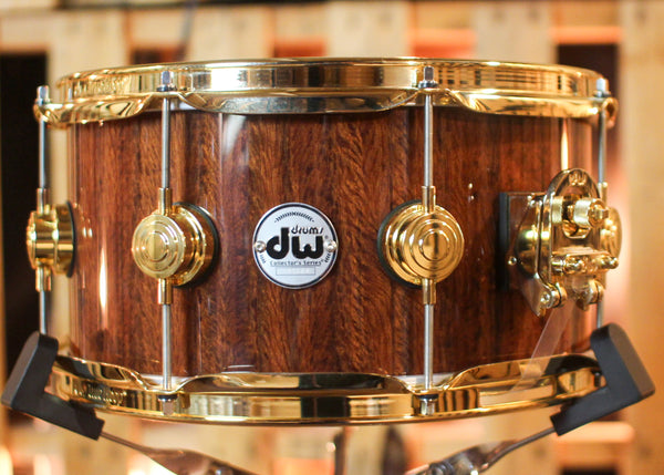 DW 6.5x13 Collector's Purpleheart VLT Red Tigerwood Snare Drum - SO#1421465