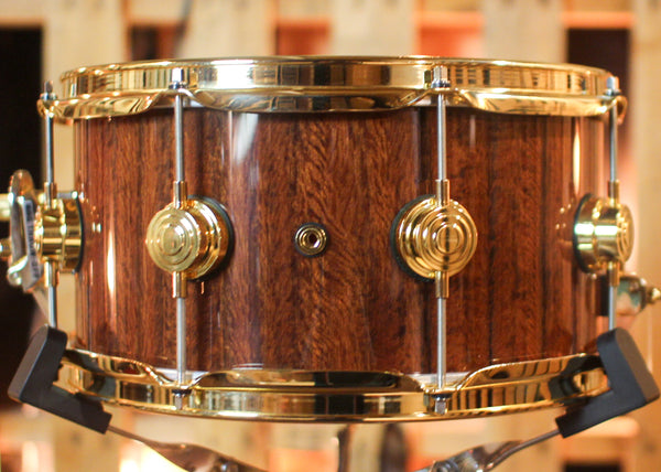 DW 6.5x13 Collector's Purpleheart VLT Red Tigerwood Snare Drum - SO#1421465