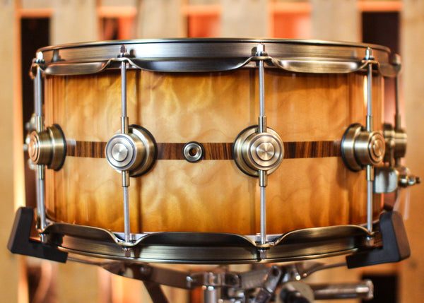 DW 6.5x14 Collector's 50th Anniversary Persimmon Spruce Snare Drum - SO#1274305 - #4 of 200