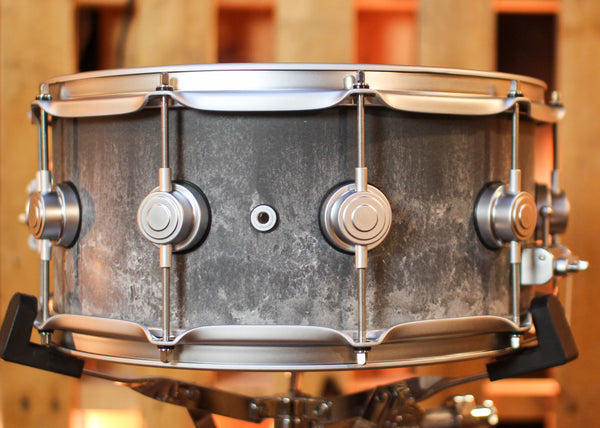 DW 6.5x14 Collector's Concrete Snare Drum w/ Satin Chrome Hardware