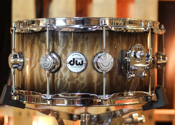 DW 6.5x14 Collector's 333 Candy Black Burst over Quilted Maple Snare Drum - SO#1444646