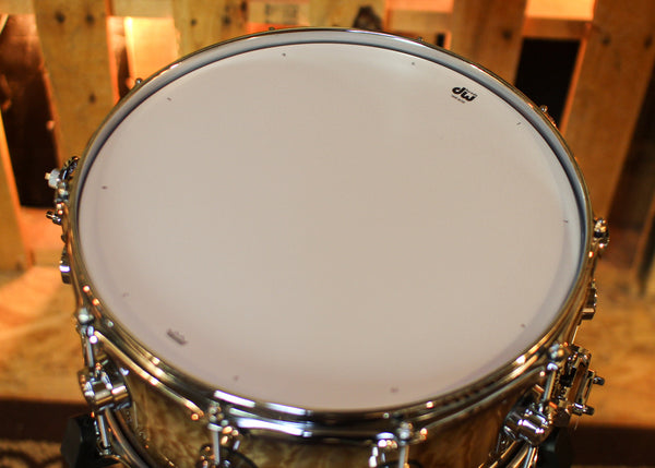 DW 6.5x14 Collector's 333 Candy Black Burst over Quilted Maple Snare Drum - SO#1444646