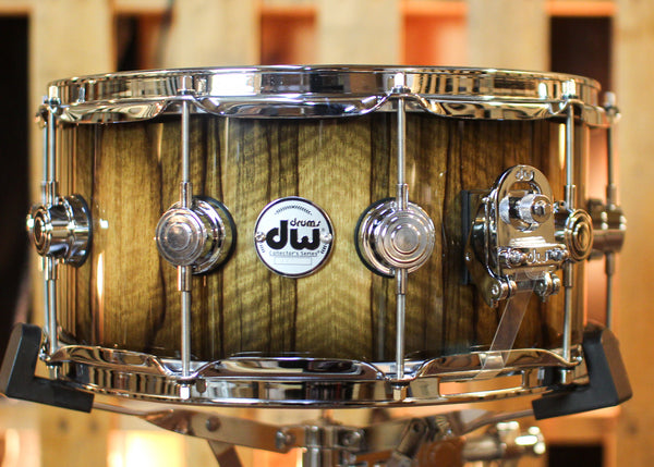 DW 6.5x14 Collector's Maple 333 Quick Candy Black Burst over Black Limba Snare Drum - SO#1430089