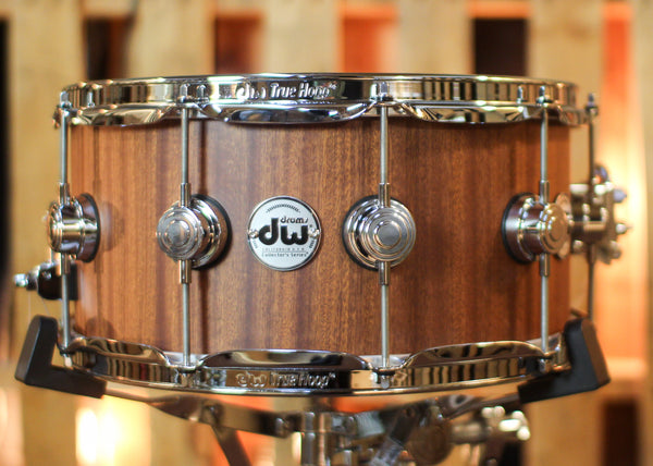 DW 6.5x14 Collector's Maple Mahogany Natural Hard Satin Snare Drum - SO#1326687