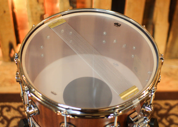 DW 6.5x14 Collector's Maple Mahogany Natural Hard Satin Snare Drum - SO#1326687