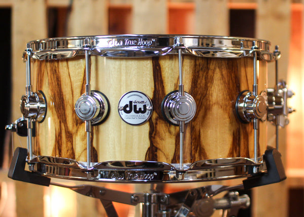 DW 6.5x14 Collector's Maple Mahogany Natural Lacquer over African Chechen Snare Drum - SO#1455516