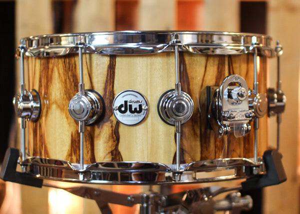 DW 6.5x14 Collector's Maple Mahogany Natural Lacquer over African Chechen Snare Drum - SO#1455516