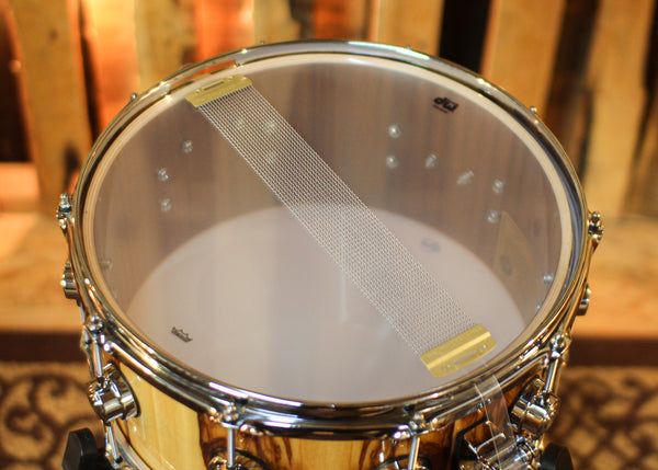 DW 6.5x14 Collector's Maple Mahogany Natural Lacquer over African Chechen Snare Drum - SO#1455516