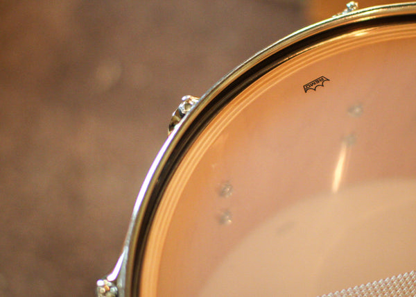 DW 6.5x14 Collector's Maple VLT Almond Burst over Twisted European Walnut Snare Drum - SO#1390008