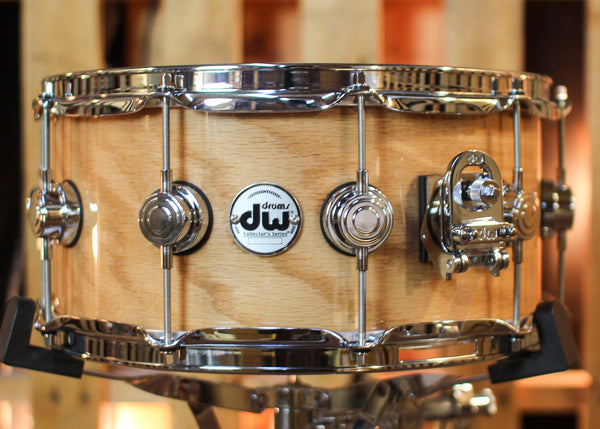 DW 6.5x14 Collector's Pure Oak HVLT Natural Lacquer Snare Drum - SO#1424770