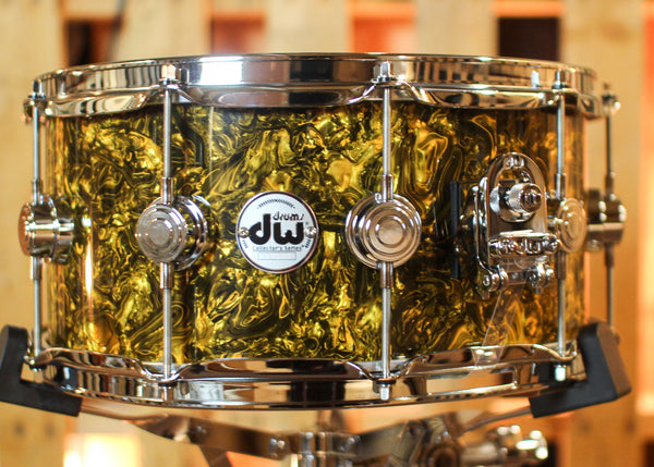 DW 6.5x14 Collector's Maple VLT Gold Abalone Snare Drum - SO#1423478