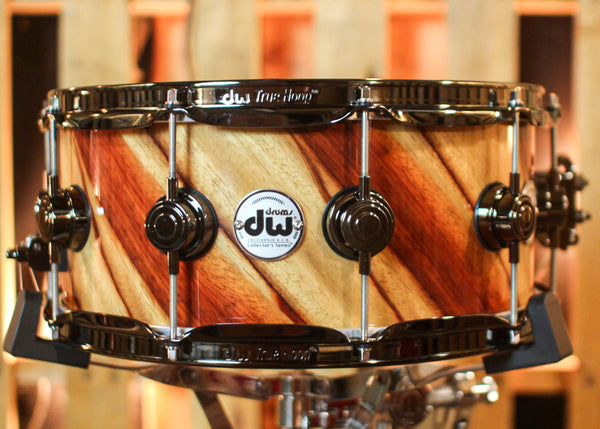 DW 6x14 Collector's Maple VLT Natural Lacquer over Twisted Padauk Snare Drum - SO#1410009