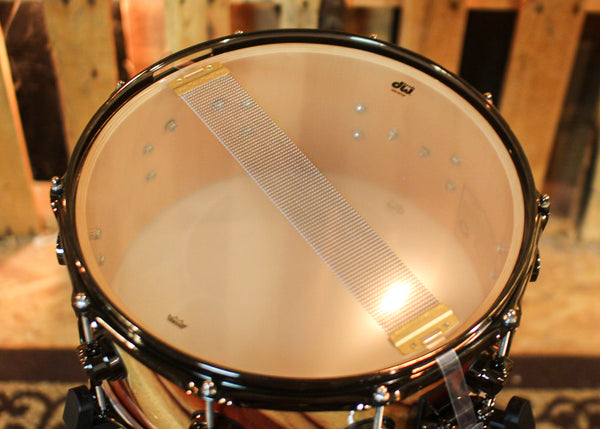 DW 6x14 Collector's Maple VLT Natural Lacquer over Twisted Padauk Snare Drum - SO#1410009