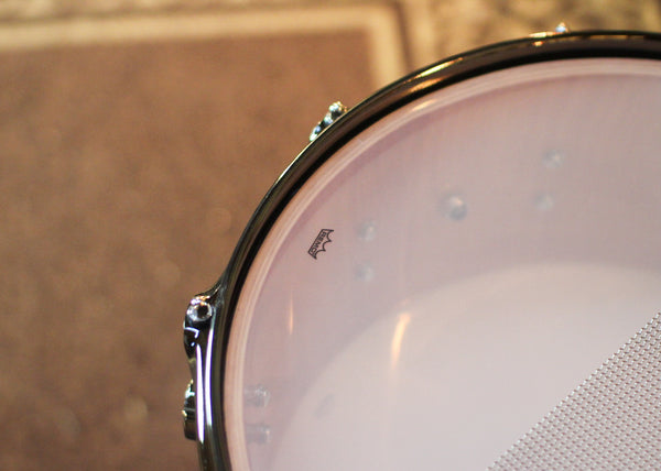 DW 6x14 Collector's Pure Birch Natural Lacquer over Royal Ebony Snare Drum - SO#1409990