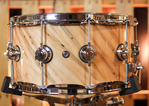 DW 7x14 Collector's Maple 333 Natural Lacquer over Twisted Mineral Maple Snare Drum - SO#1410007