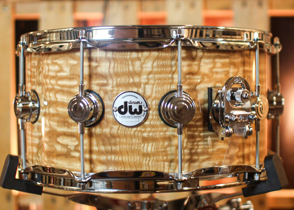 DW 7x14 Collector's Maple VLT Natural Lacquer over Tamo Ash Snare Drum - SO#1410003