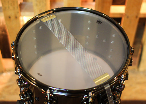 DW 8x14 Collector's Black Nickel over Brass Snare Drum w/ Black Nickel Hardware
