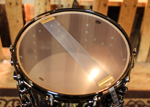 DW 8x14 Collector's Maple Mahogany Royal Ebony Snare Drum - SO#1388752