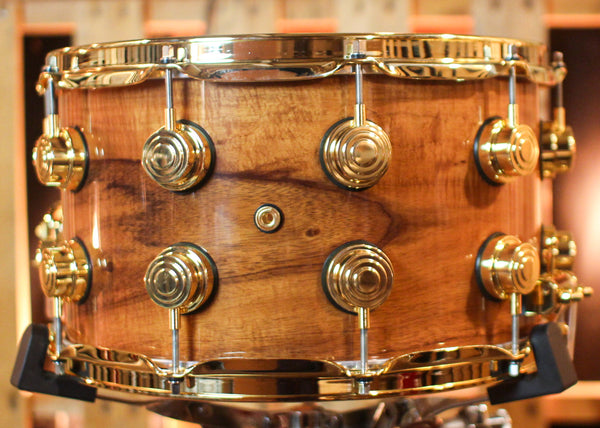 DW 8x14 Collector's Maple VLT Natural Lacquer over Koa Snare Drum - SO#1409984