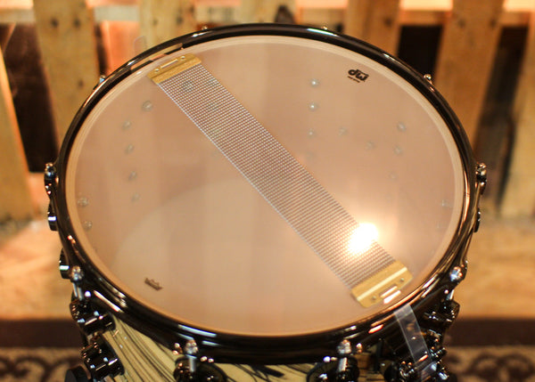 DW 8x14 Collector's Maple VLT Natural Lacquer over Twisted Ivory Ebony Snare Drum - SO#1409999