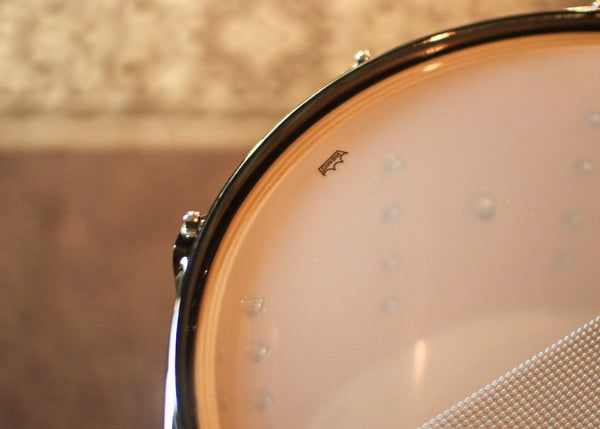 DW 8x14 Collector's Maple VLT Natural Lacquer over Twisted Ivory Ebony Snare Drum - SO#1409999