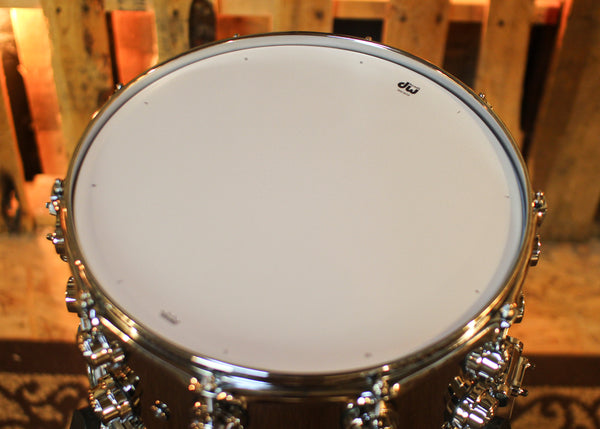 DW 8x14 Collector's Polished Nickel over Brass Snare Drum
