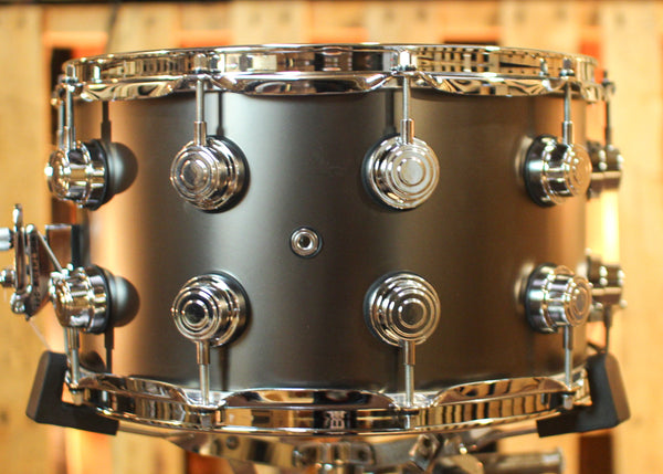 DW 8x14 Collector's Satin Black over Brass Snare Drum