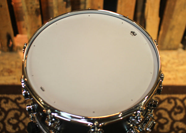 DW 8x14 Collector's Satin Black over Brass Snare Drum