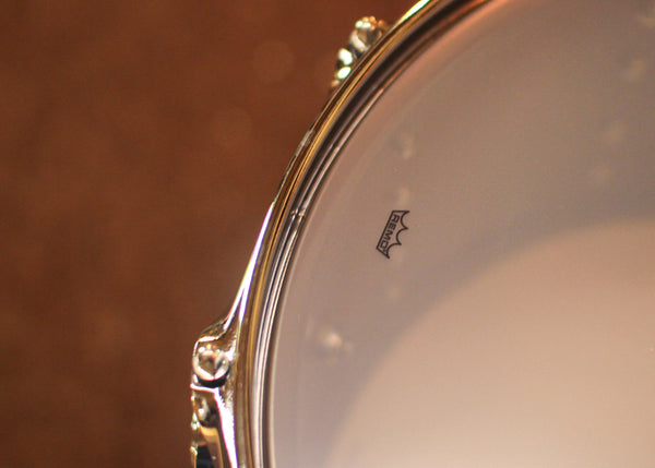 DW 8x14 Collector's Satin Black over Brass Snare Drum