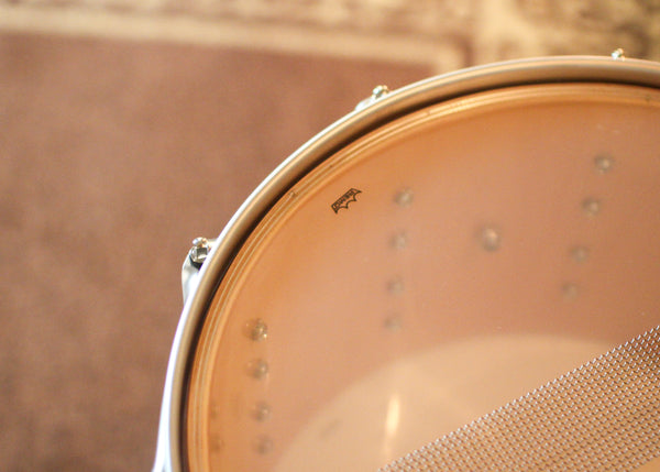 DW 8x14 Collector's SonicPly Natural Hard Satin over Horizontal Padauk Snare Drum - SO#1429995