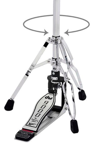 Used DW 9000 Series Double Braced 3-Leg Extended Footboard Hi Hat Stand - DWCP9500DXF