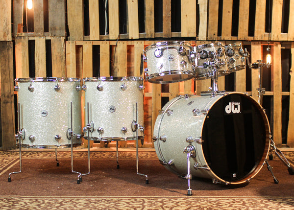 DW Collector's Cherry Mahogany Broken Glass Drum Set - 22,8,10,12,16,18 - SO#1398396