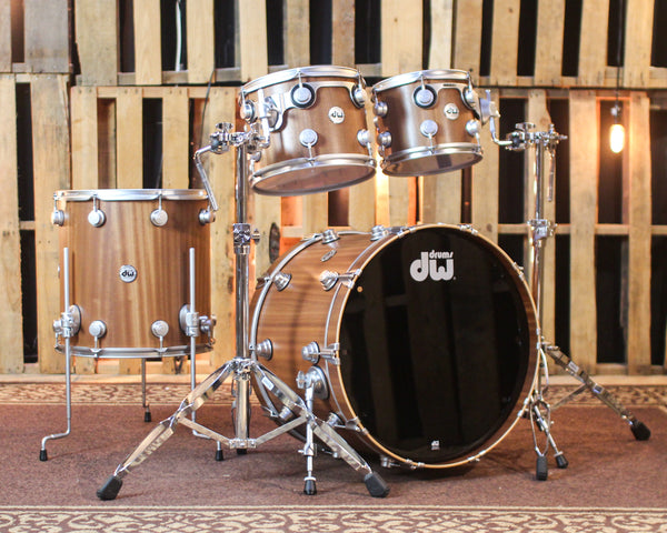 DW Collector's Cherry Mahogany Natural Satin Oil Drum Set - 22,10,12,16 - SO#1439019