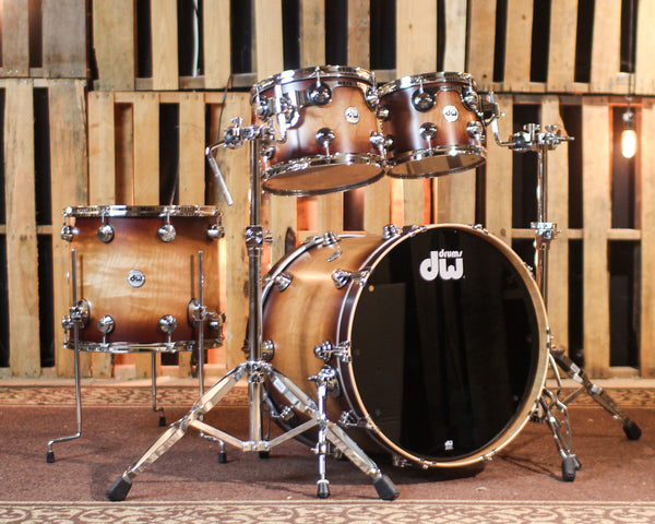 DW Collector's Cherry Purplecore Satin Tobacco Burst Drum Set - 22,10,12,16 - SO#1418886