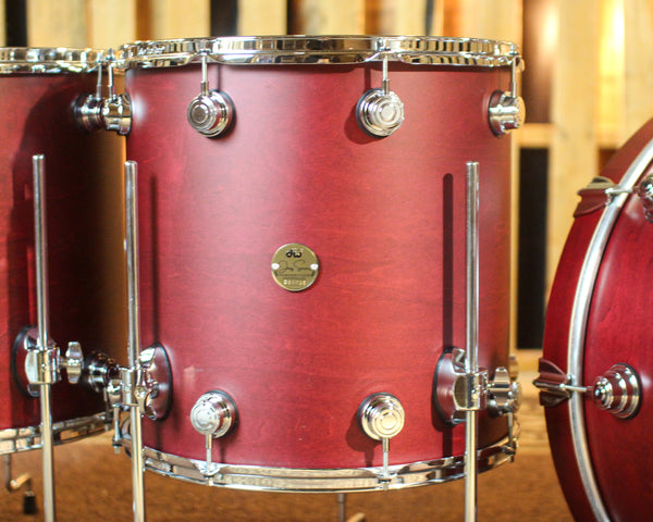 DW Collector's Jazz Maple Gum Cherry Satin Oil Drum Set - 24,13,16,18 - SO#1410733