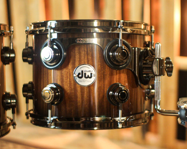 DW Collector's Mahogany Purplecore Candy Black Burst Drum Set - 22,10,12,16 - SO#1398022