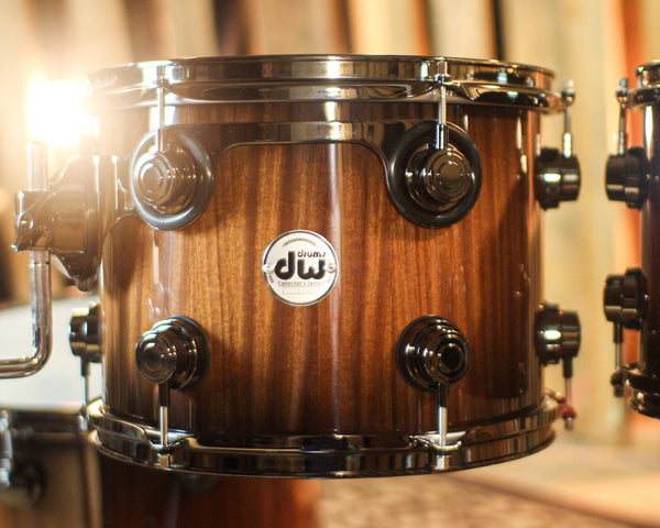 DW Collector's Mahogany Purplecore Candy Black Burst Drum Set - 22,10,12,16 - SO#1398022