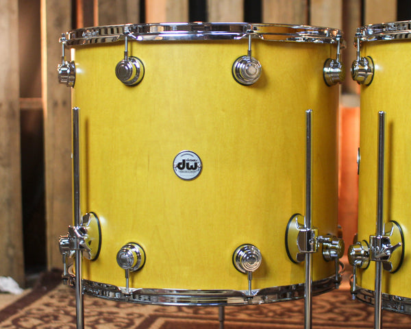 DW Collector's Maple 333 Amber Satin Oil Concert Tom Drum Set - 22,12,13,14,15,16,18 - SO#1439025