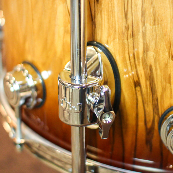 DW Collector's Maple 333 Burnt Toast Burst over Vertical Olive Ash Drum Set - 22,10,12,14,16 - SO#1362406