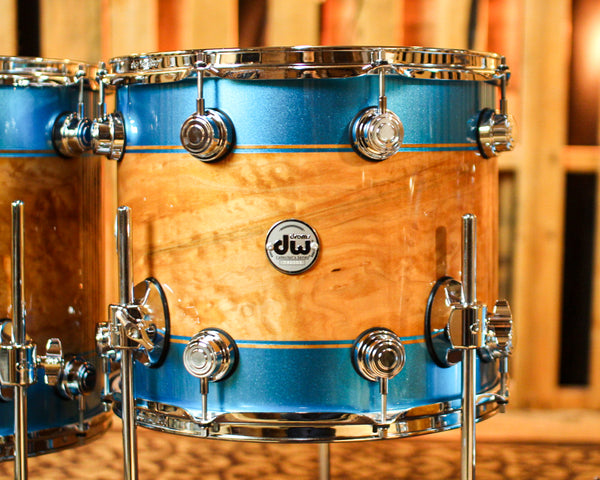 DW Collector's Laser Blue Graphics Exotic Drum Set - 22,10,12,14,16 - SO#1383149