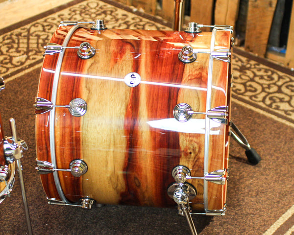 DW Collector's 333 Natural Lacquer over Horizontal Padauk Drum Set - 22,10,12,14,16 - SO#1382338